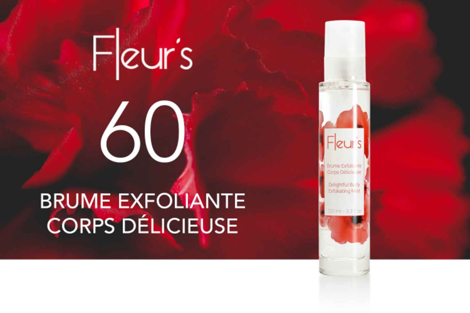 60 Brume Exfoliante Corps Délicieuse de Fleur's à tester