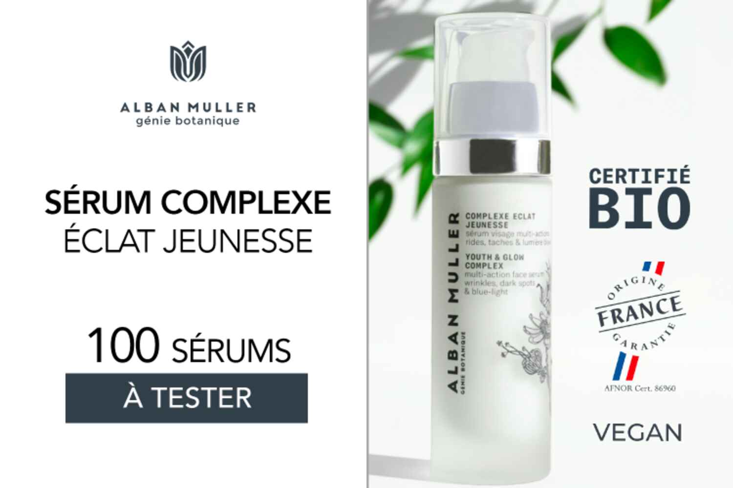 Complexe Éclat Jeunesse d'Alban Muller | Sérum visage multi-actions | 100 soins à tester !