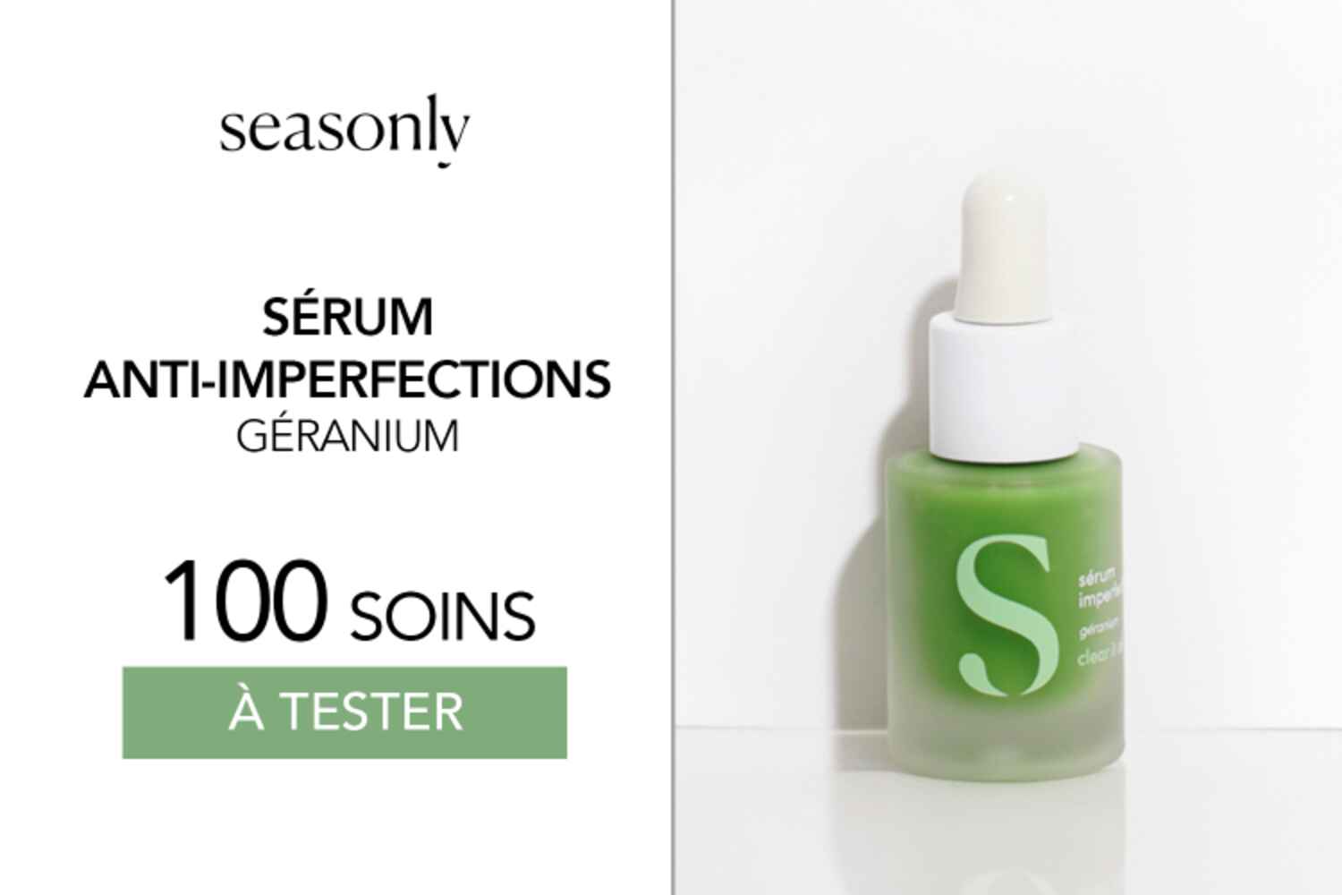 Sérum anti-imperfections de Seasonly : 100 soins à tester !