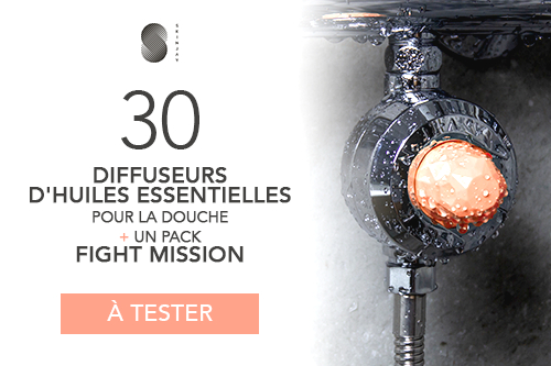 30 DIFFUSEURS D'HUILES ESSENTIELLES POUR LA DOUCHE ET SON PACK FIGHT MISSION de SKINJAY à tester
