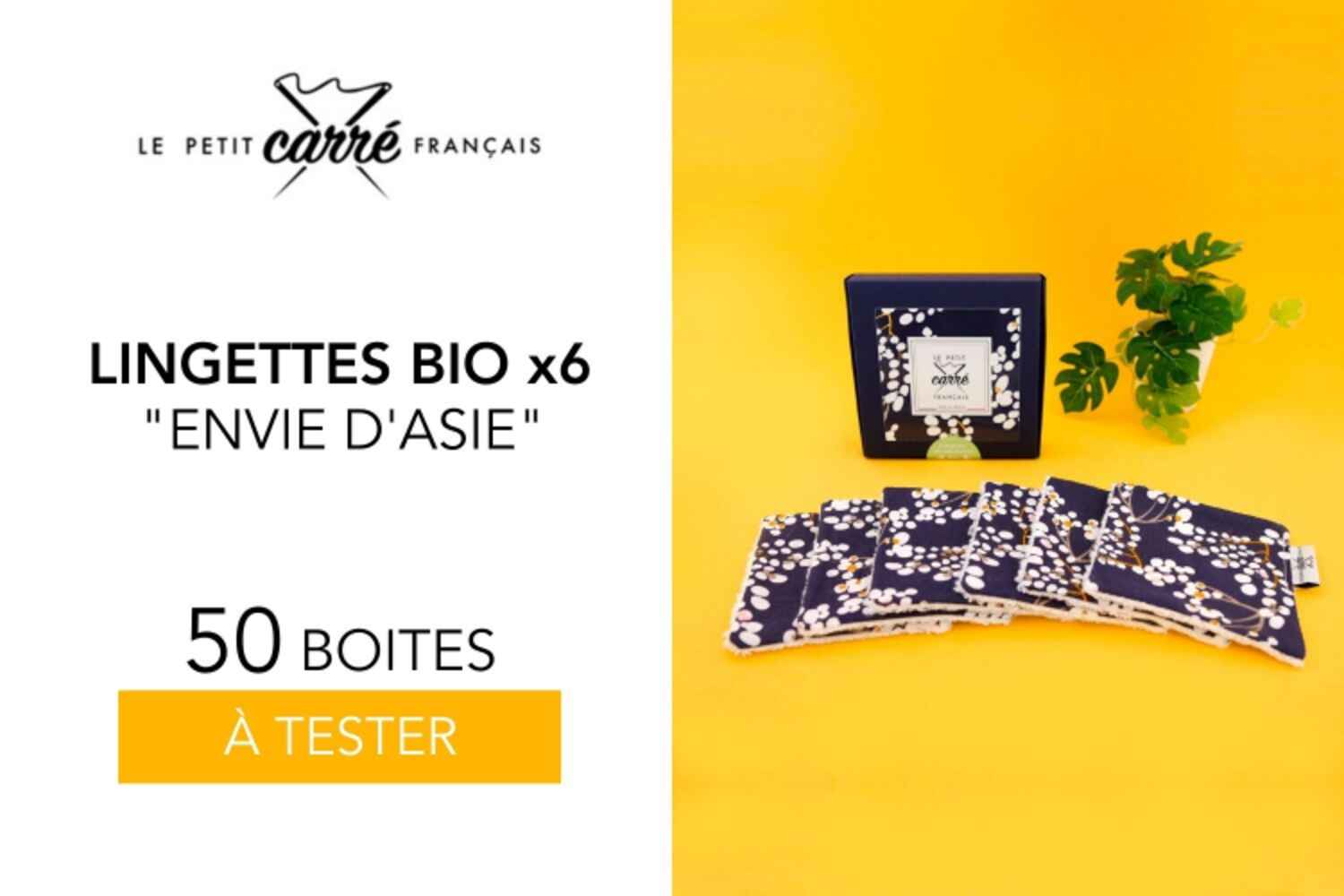 50 boîtes de 6 Lingettes BIO