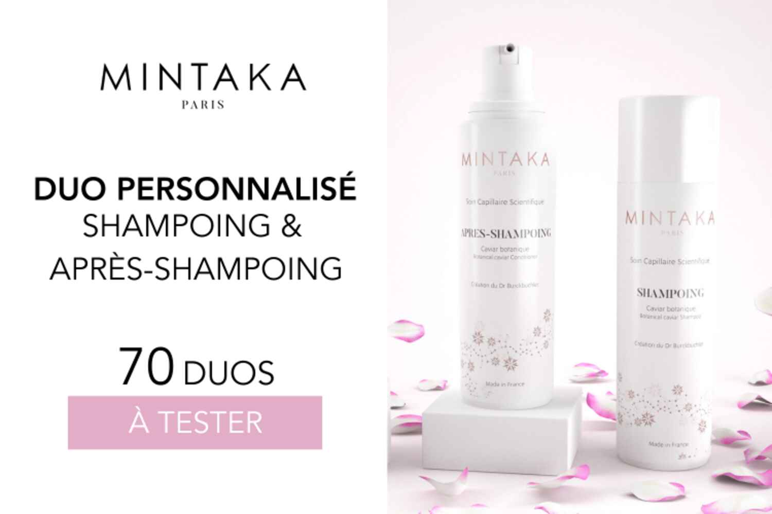 SHAMPOING & APRÈS-SHAMPOING PERSONNALISÉS DE MINTAKA Paris: 70 DUO DE PRODUITS À TESTER !