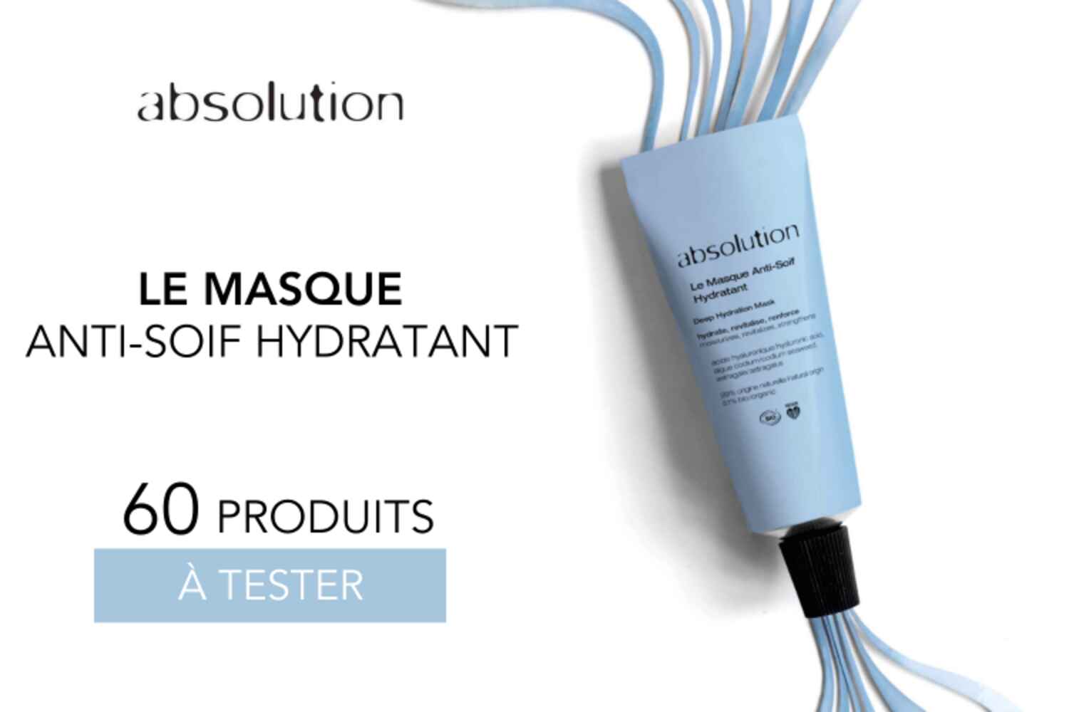 60 masques anti-soif hydratants Absolution à tester