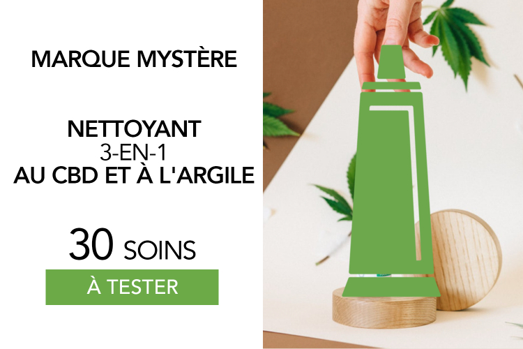 Nettoyant 3-en-1 au CBD et à l'argile d'une marque mystère : 30 produits à tester !