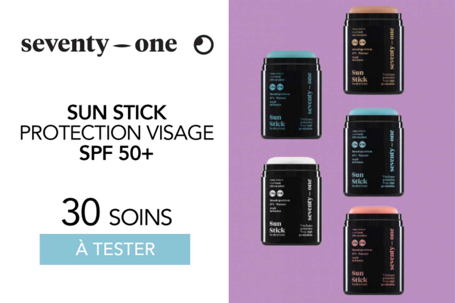 Sun Stick de SeventyOne Percent : 30 sticks à tester !