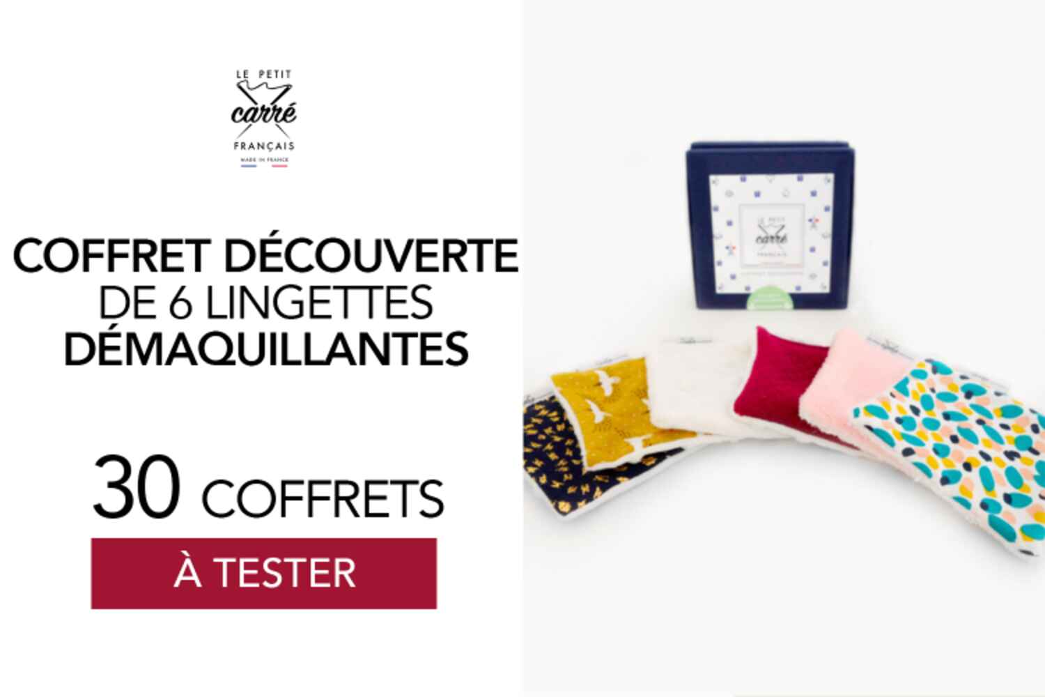 Le Coffret Découverte Le Petit Carré Français : 30 coffrets de lingettes à tester !