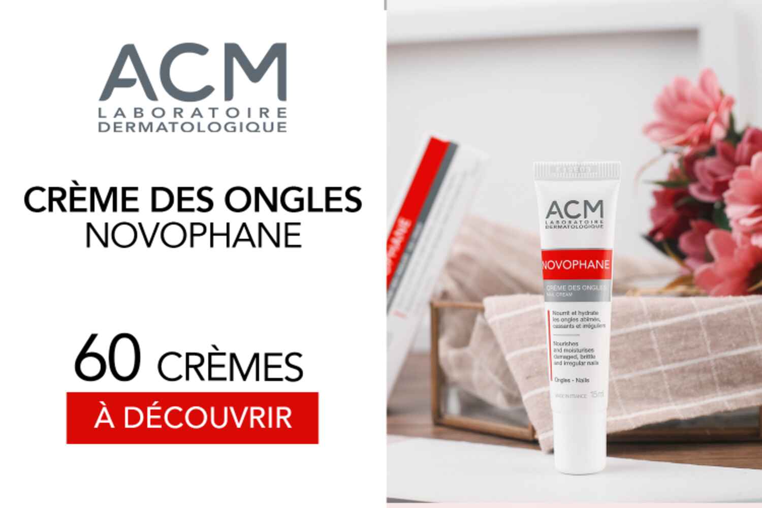 Novophane crème des ongles de Laboratoire Dermatologique ACM : 60 crèmes à tester !