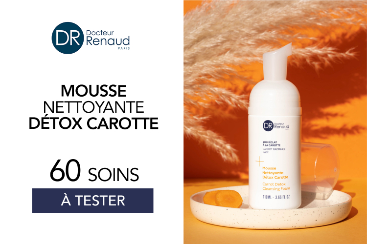 Mousse Nettoyante Détox Carotte de Dr Renaud : 60 mousses à tester !