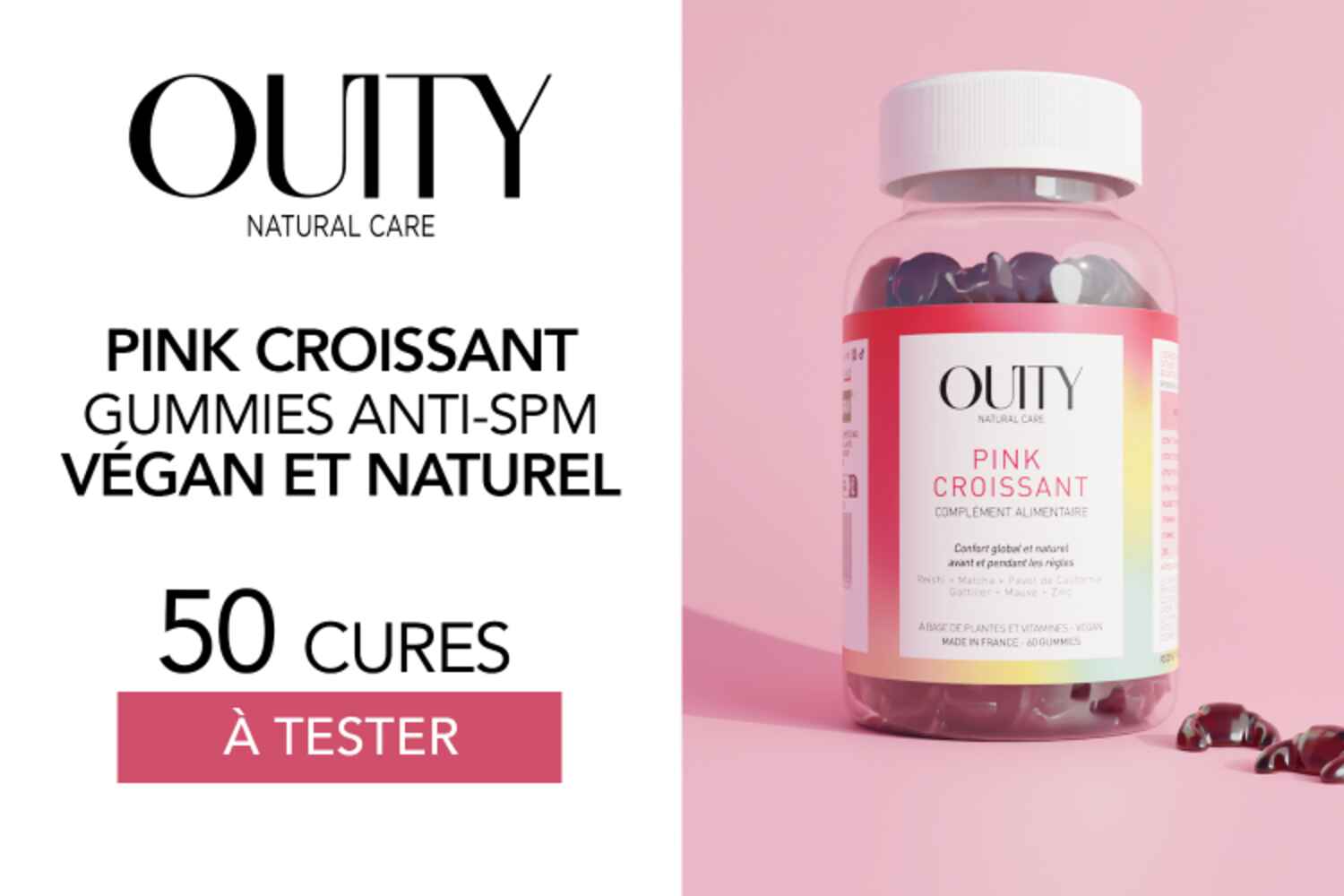 50 cures Pink croissant - Gummies anti SPM