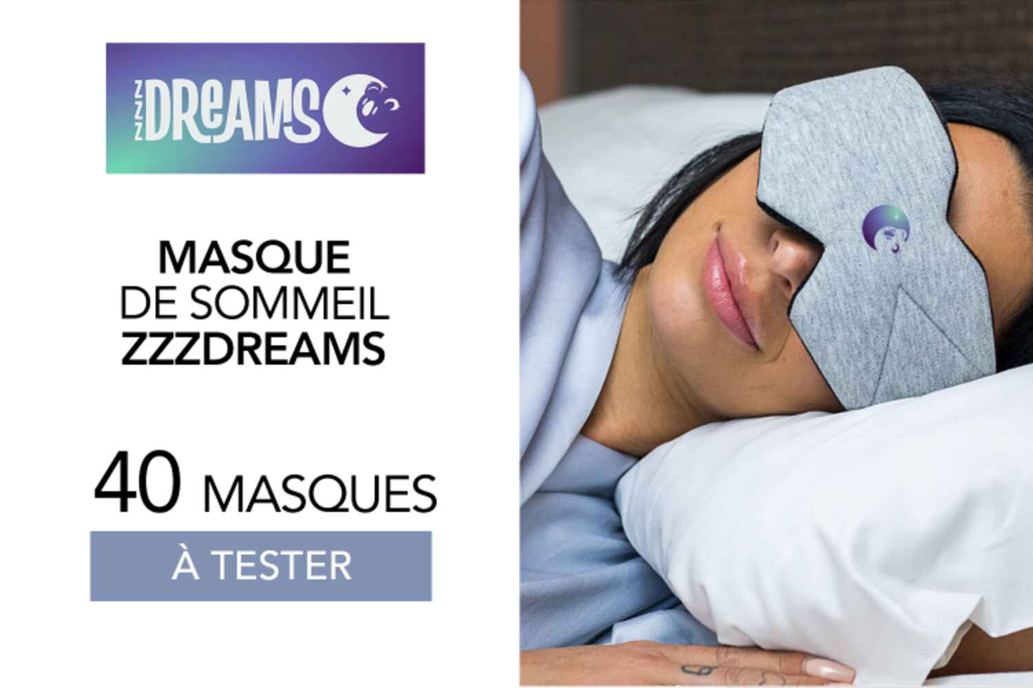 Masque de sommeil ZzzDreams : 40 masques à tester