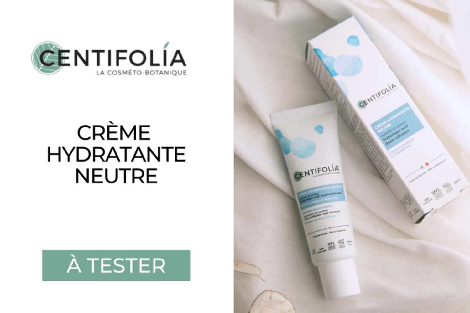 Crème hydratante neutre de Centifolia à tester !