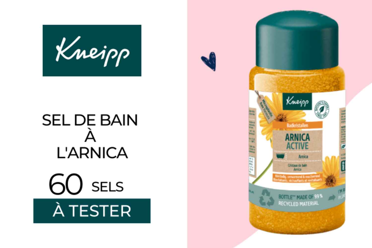 Sels de bain Arnica Active : 60 sels de bain à tester !
