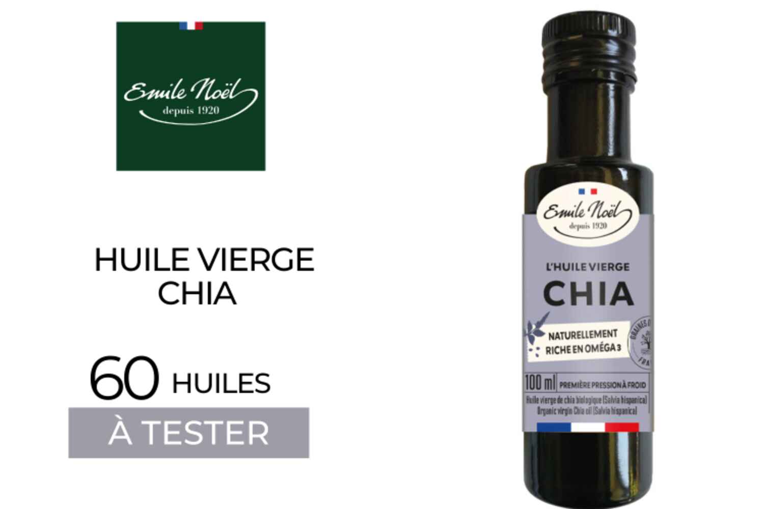 60 Huile de Chia de Emile Noël à tester !
