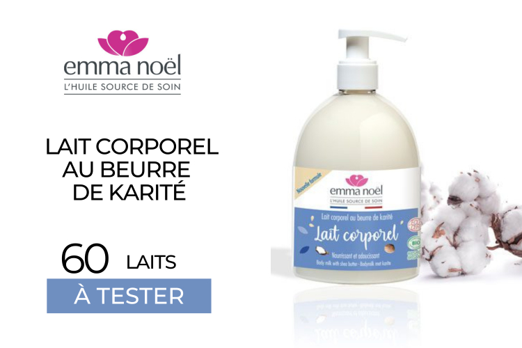 60 Lait Corporel au Beurre de Karité de Emma Noël à tester !