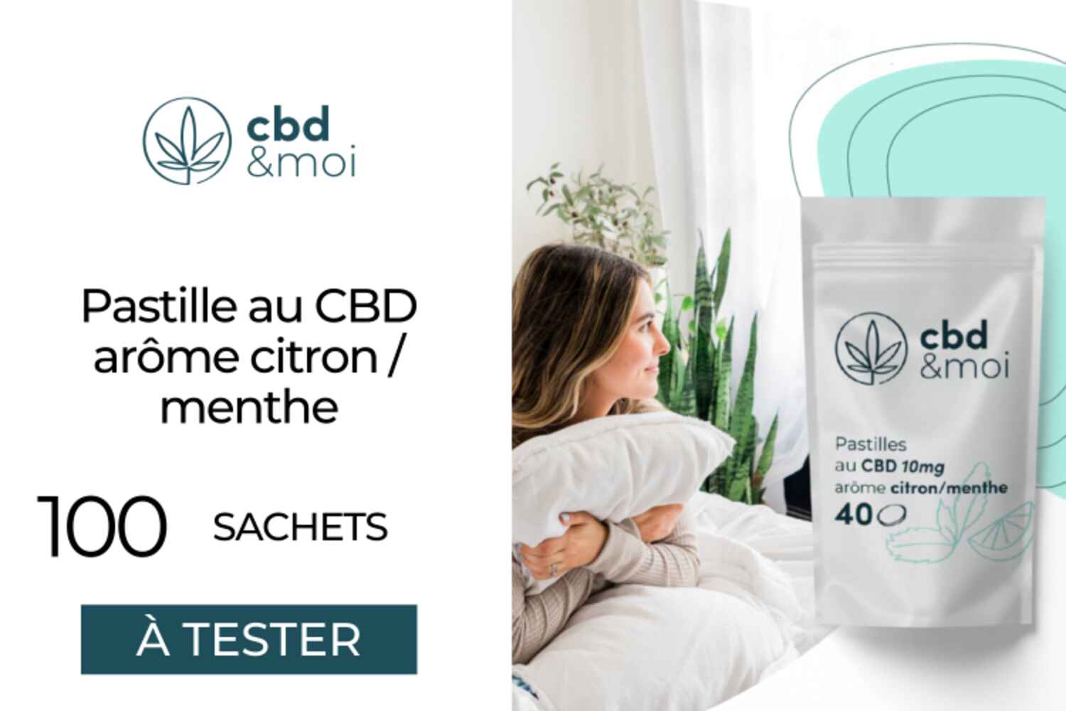100 Sachets de pastilles auCBD arôme citron / menthe de CBD&Moi à tester !