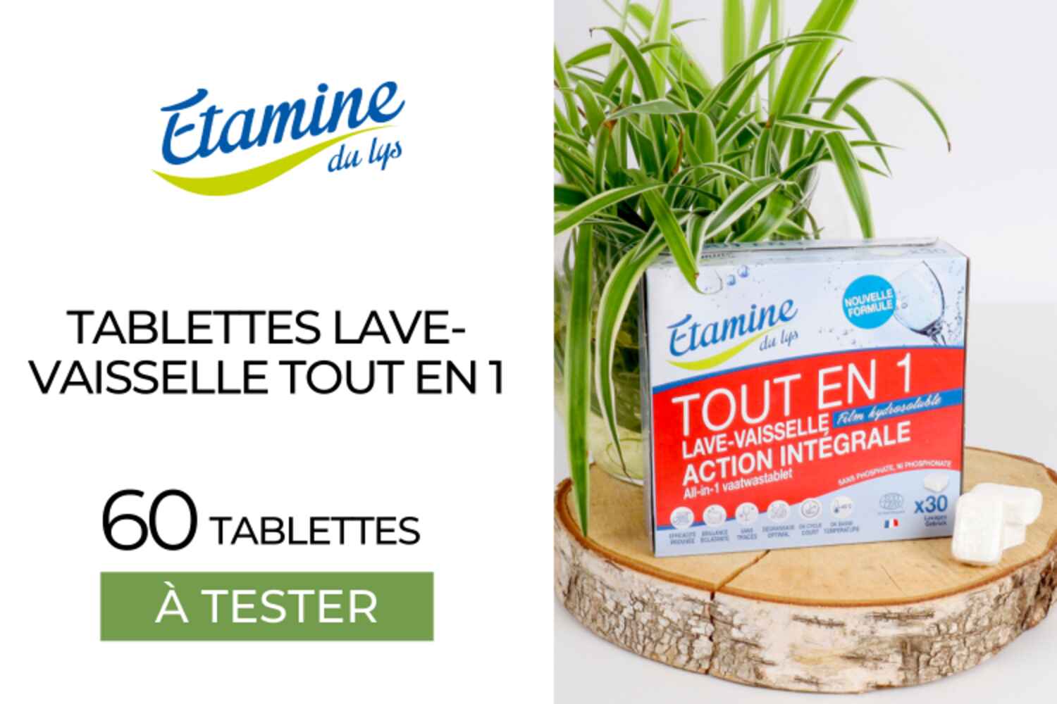 60 BOITES DE 30 TABLETTES LAVE-VAISSELLE TOUT EN 1