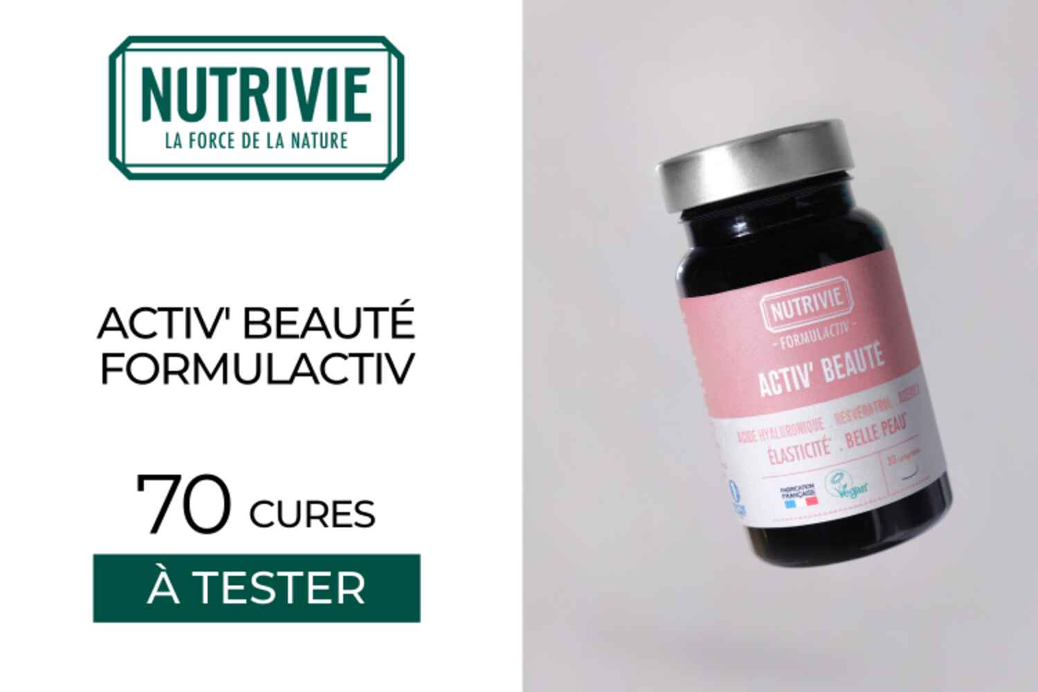 70  ACTIV'BEAUTÉ de la gamme FORMULACTIV' de NUTRIVIE à tester !