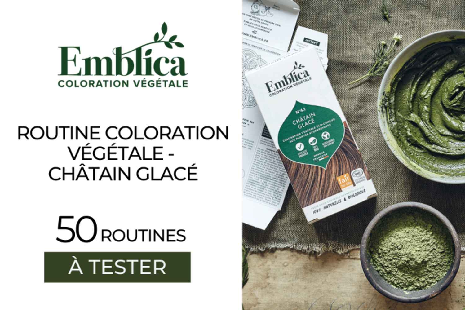 Routine coloration végétale CHATAIN GLACÉ à tester !