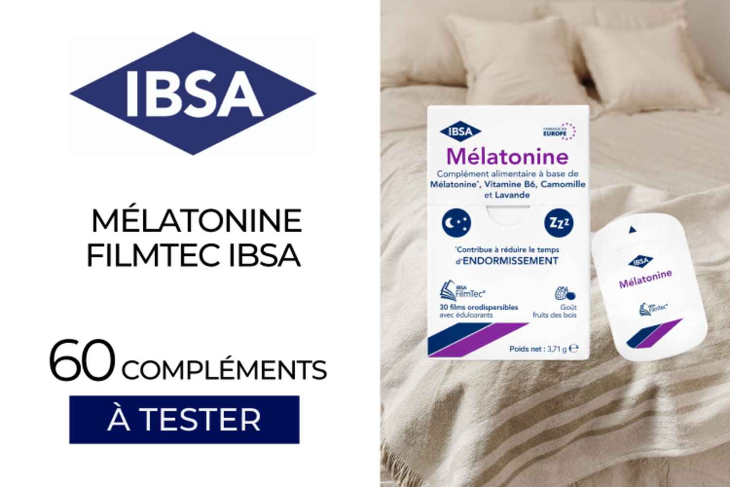 60 Mélatonine FilmTec IBSA