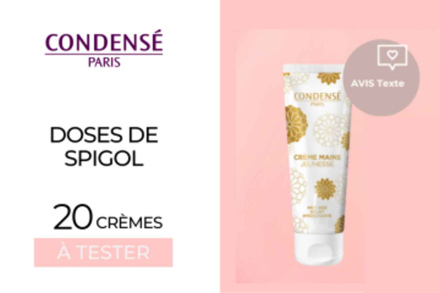 20 Crème Mains Jeunesse - Mission avis texte à tester !