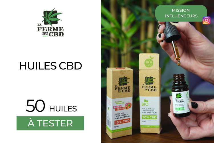 Mission Influence : 50 HUILES CBD à tester !