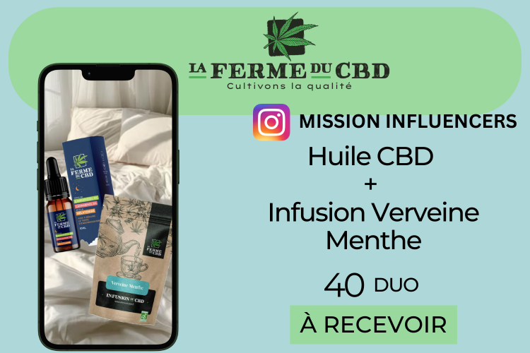 50 DUO huile CBD + infusion Verveine Menthe