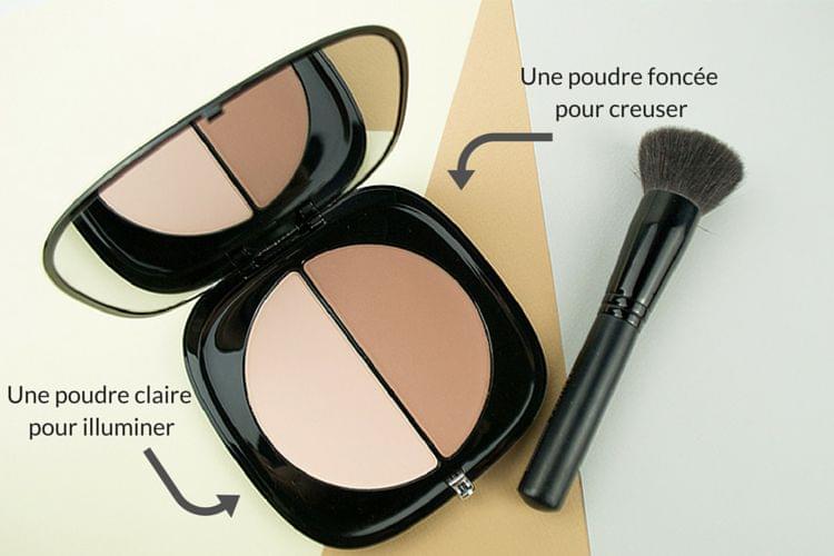 Réaliser un contouring subtil pour le visage avec une poudre
