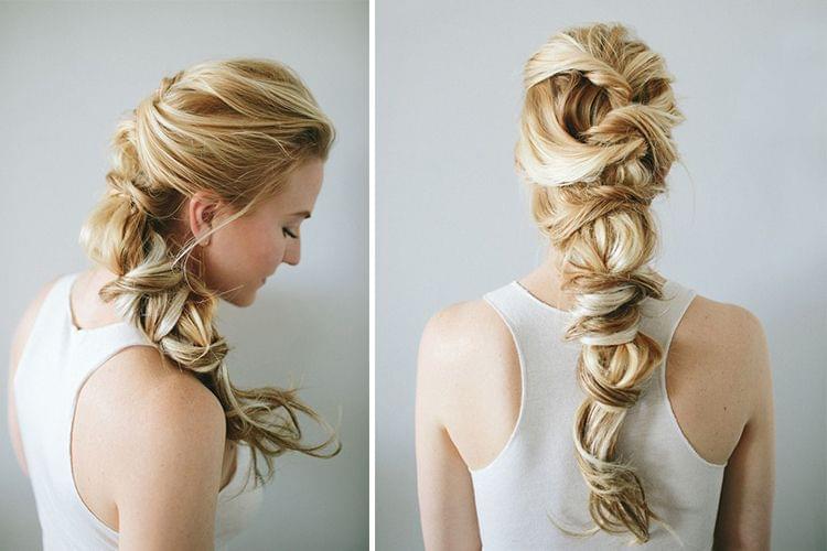 Une tresse torsadée romantique en image