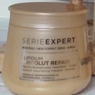 Swatch de Drisana : Série Expert Absolut Repair Lipidium Baume Reconstructeur Instantané 250ml, L'Oréal Professionnel