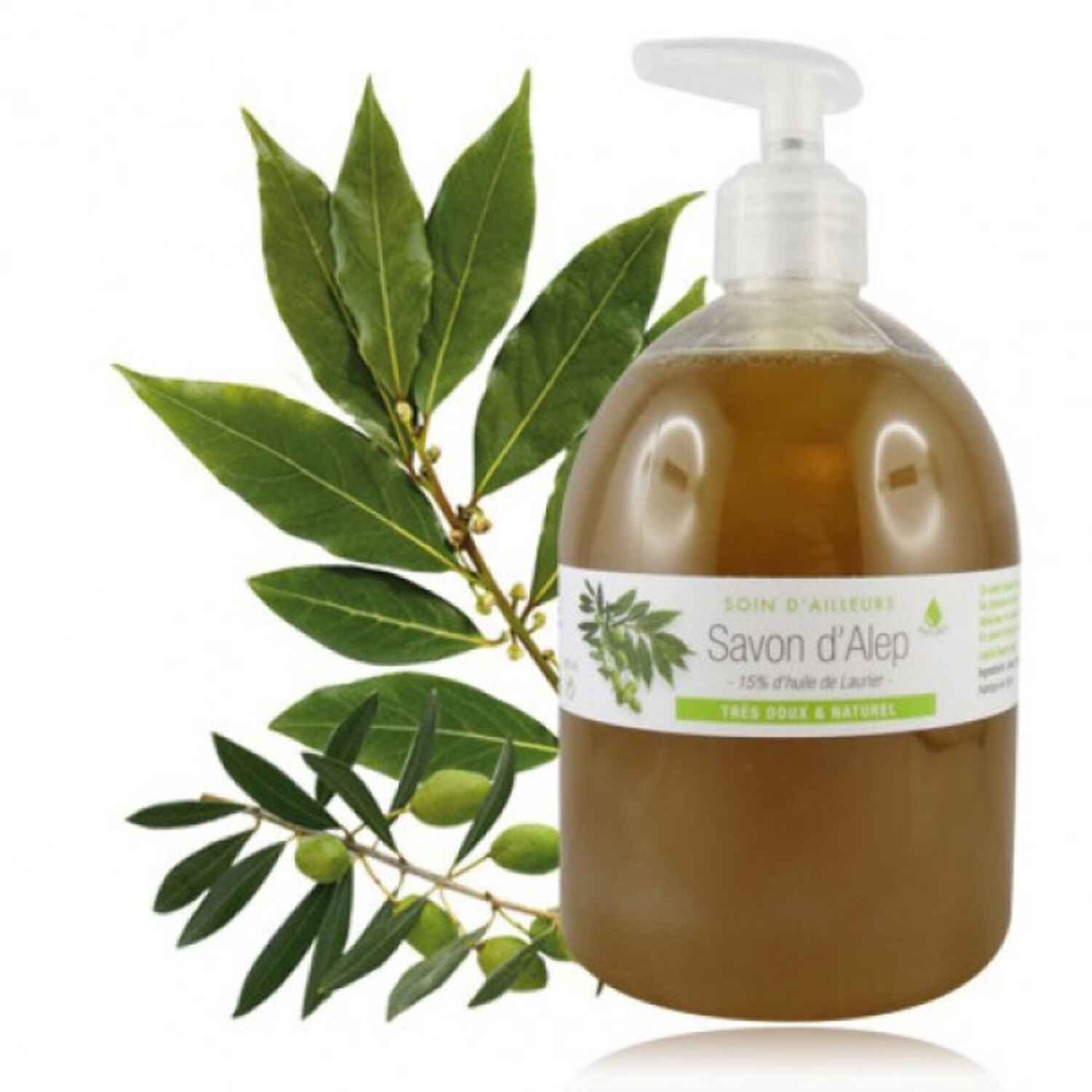 SAVON D'ALEP LIQUIDE À 15% D'HUILE DE BAIES DE LAURIER BIO, Aroma-Zone - Infos et avis