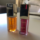 Swatch de angelinebellini : Eclat Minute Huile Confort Lèvres, Clarins