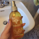 Swatch de Manon.ru : Huile Elixir Karité et Argan avant shampoing, Le Petit Marseillais