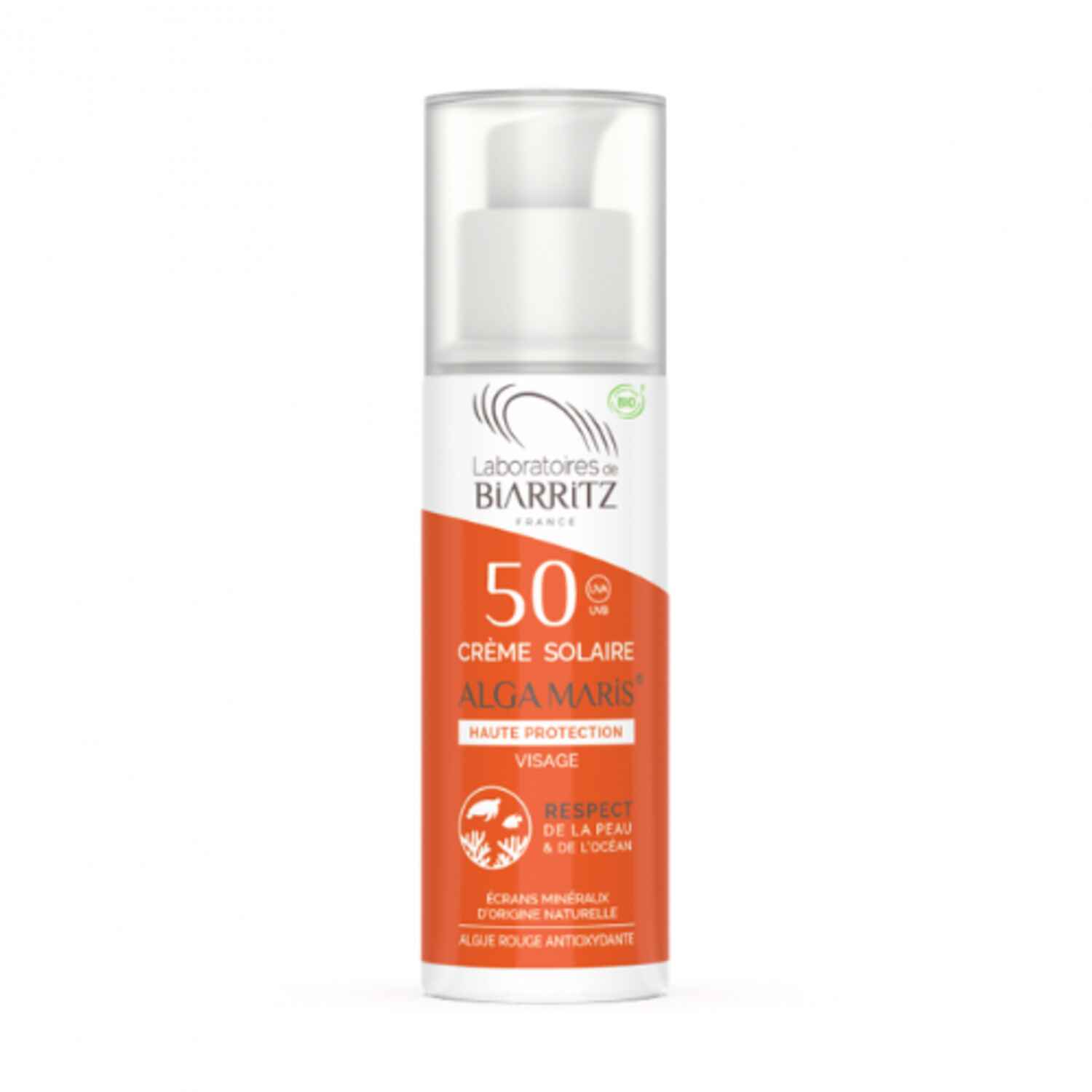 Crème Solaire Visage SPF50, Laboratoires de Biarritz - Infos et avis