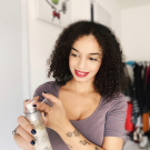 Swatch de Mylittlecurlies : La crème de jour au concombre blanc, Mademoiselle Saint Germain
