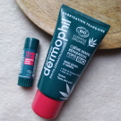 Swatch de Pinezoe : Crème Mains Réparation Forte et Stick Lèvres abîmées certifiés BIO, Dermophil
