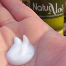 Swatch de Clémentine Lctr : Émulsion Nettoyante Aloe Vera natif, NaturAloé