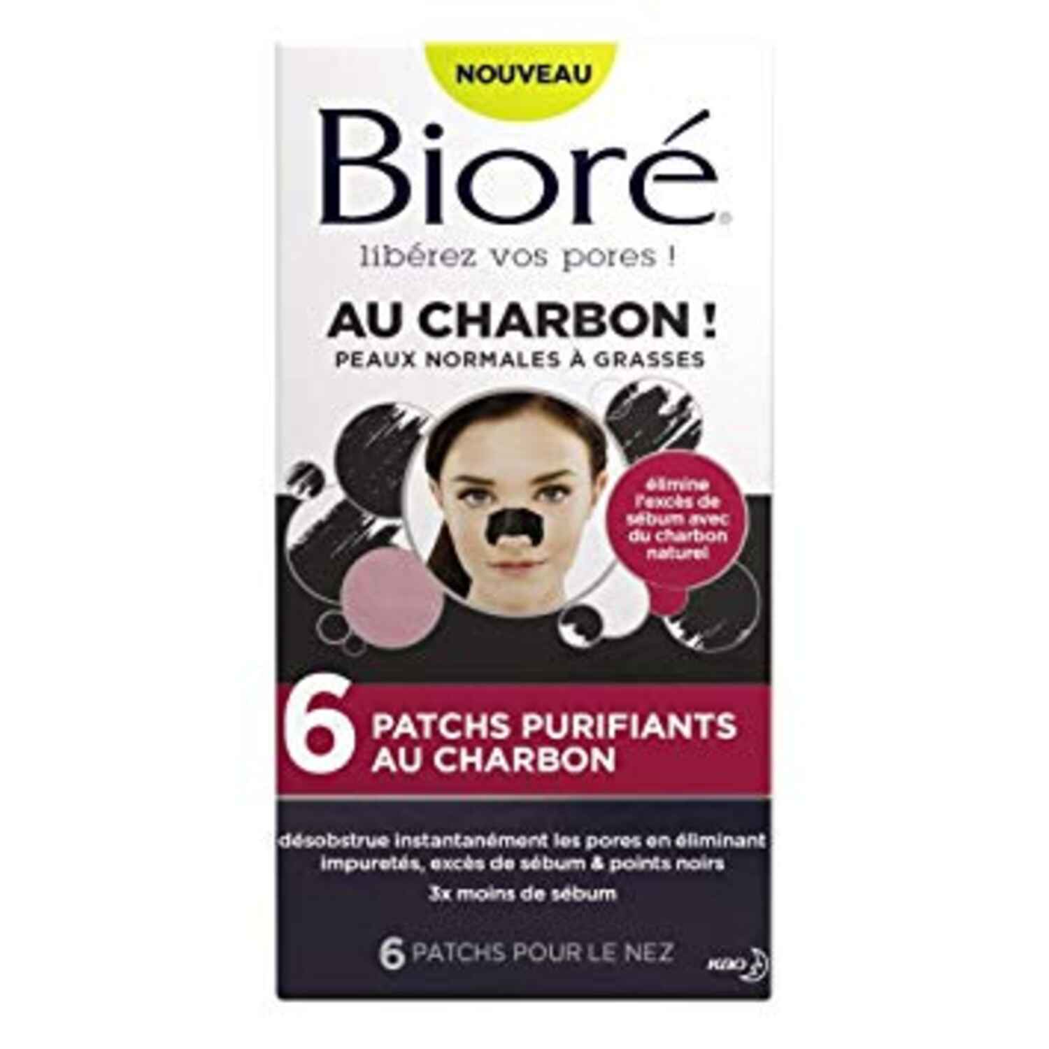 6 patchs purifiants au charbon, Bioré - Infos et avis