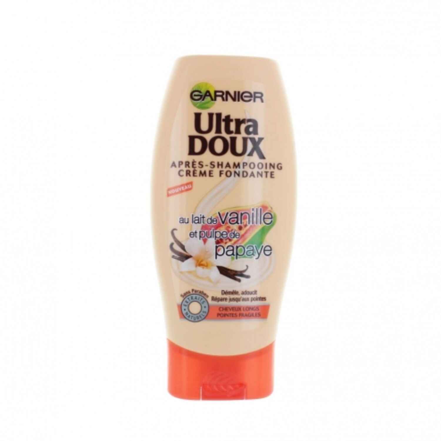 Apres-shampoing crème fondante, Lait de vanille et pulpe de papaye, Garnier - Infos et avis