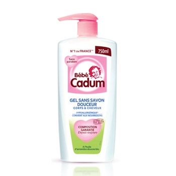 GEL SANS SAVON DOUCEUR corps et cheveux, Bébé CADUM - Infos et avis