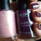 Swatch de Mzlle Valerie : Quick Dry Nail Lacquer, Kiko