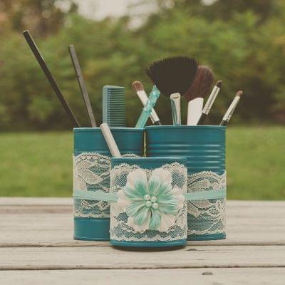 rangement pinceaux boîte conserve diy