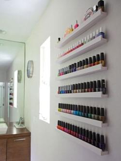 rangement pour vernis à ongles