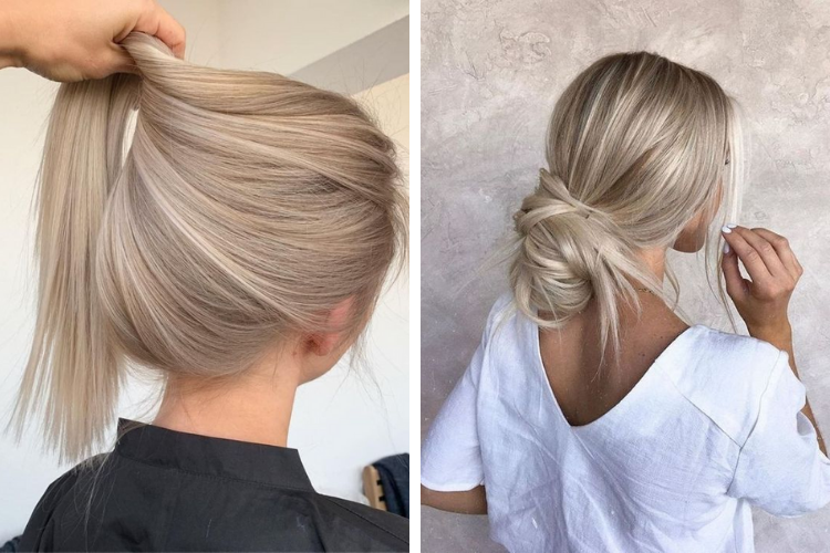balayage blond cendre blond gris resultat exemple