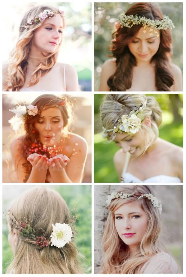 Coiffure de mariage romantique pour l'automne
