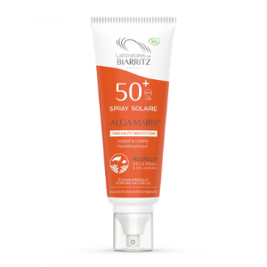 laboratoires de biarritz spray solaire certifie bio spf50 alga marris