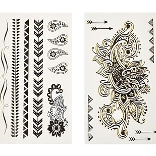 planche de motifs de hair tattoos
