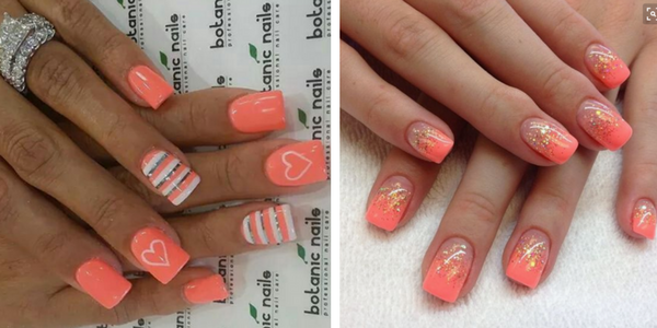 Le vernis corail pour un nail art d'été 