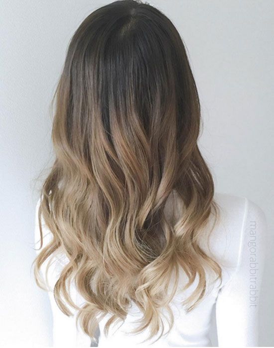 Un balayage châtain très réussi