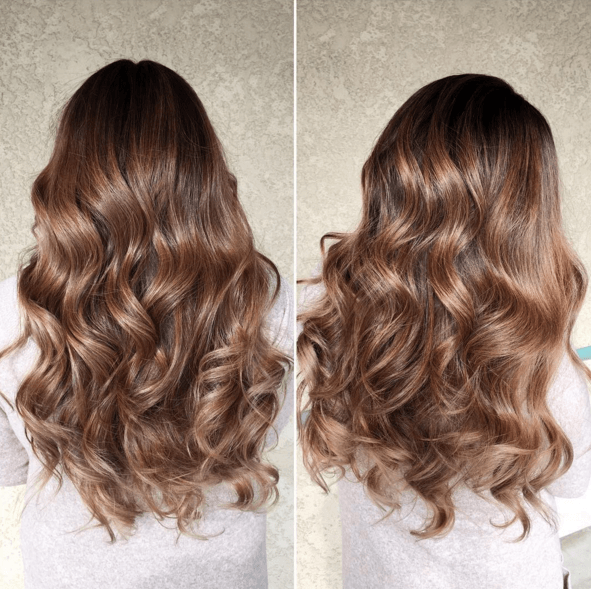 un balayage noisette absolument flatteur