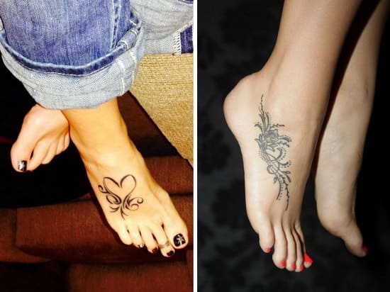 un motif tribal tattoué sur la cheville